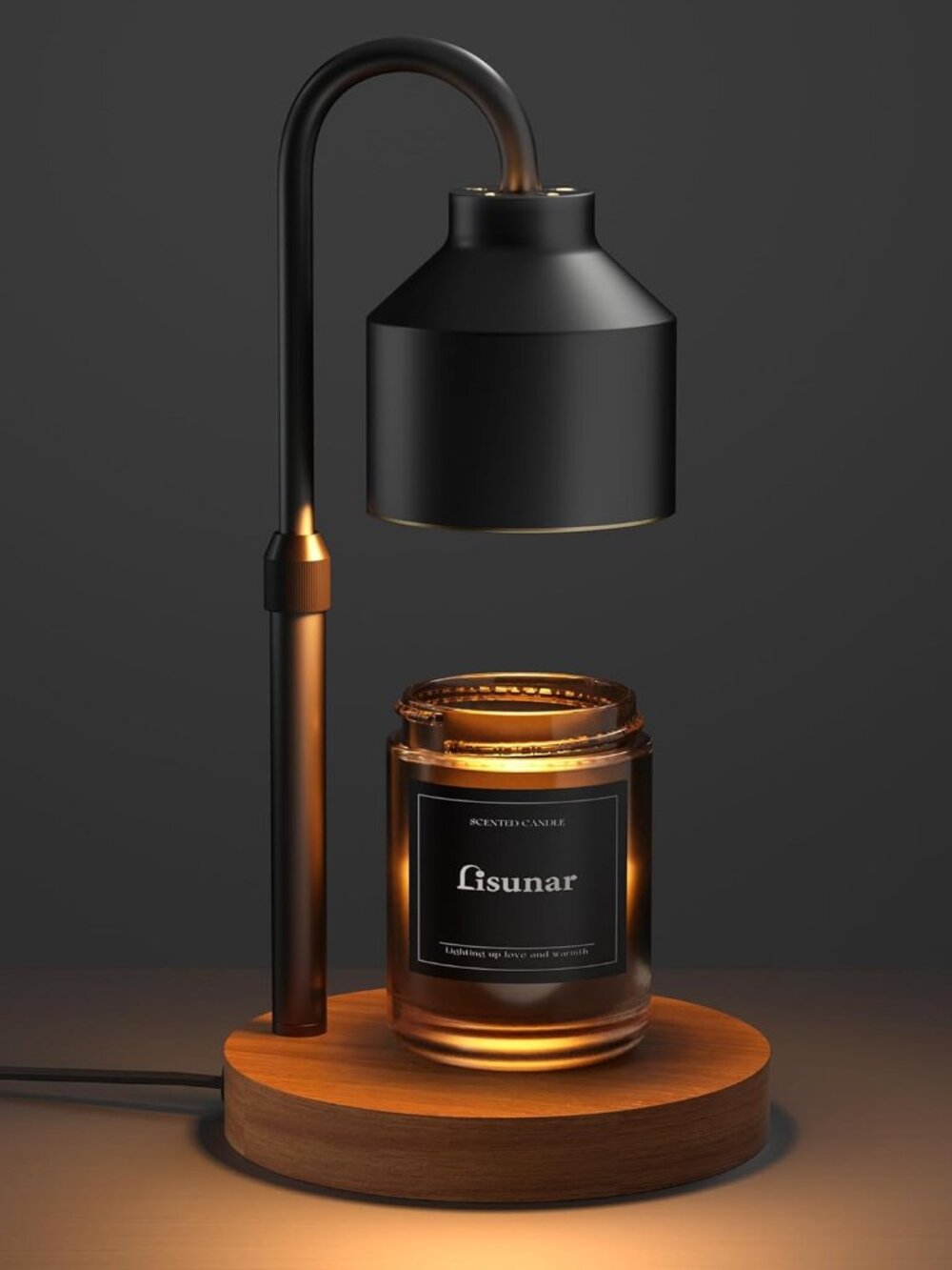 Electric Candle Warmer Lamp Black, Candle Lamp Warmer with Timer, Birthday Gifts